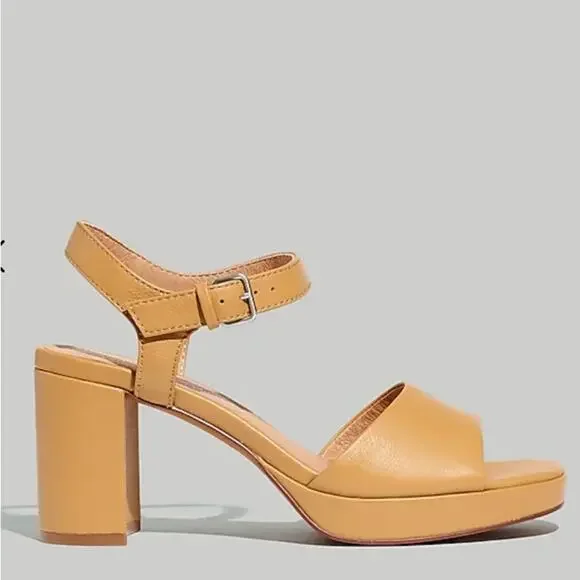 Madewell Nadia Heeled Platform Sandals 9M Tan - Picture 2 of 3